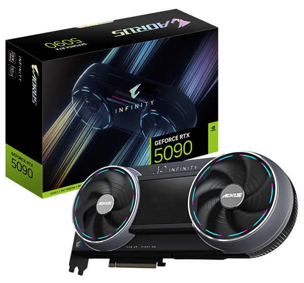 體育博彩:技嘉AORUS RTX 5090 INFINITY發佈:雙風扇藏著第三把風扇 出廠超頻327MHz